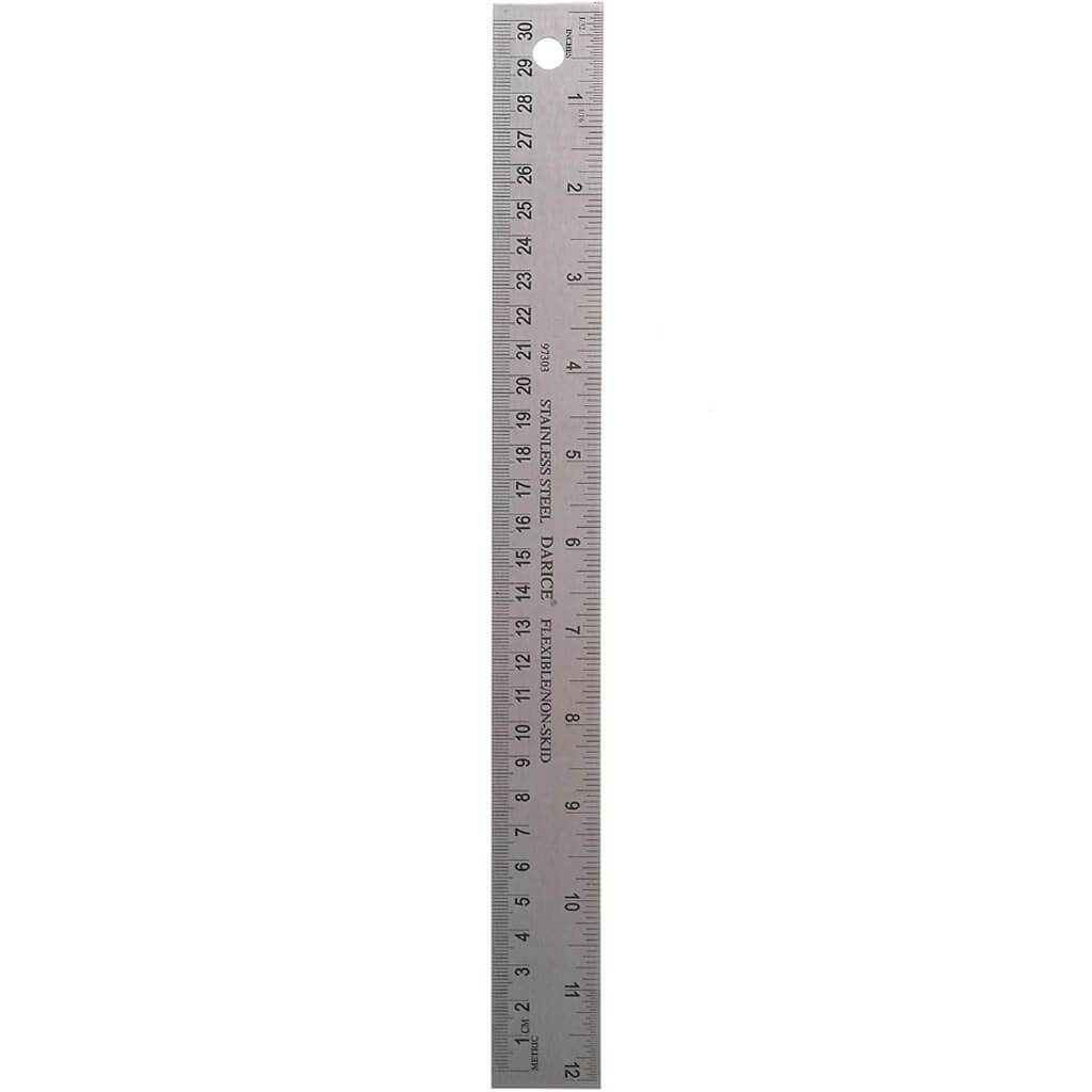 Stainless Steel Ruler: 12 inches