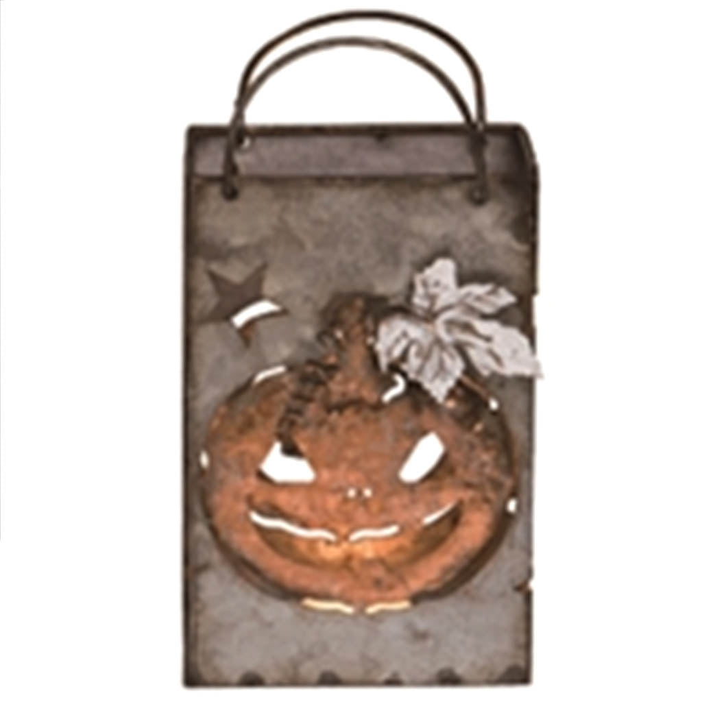 Metal Pumpkin Luminaries Large