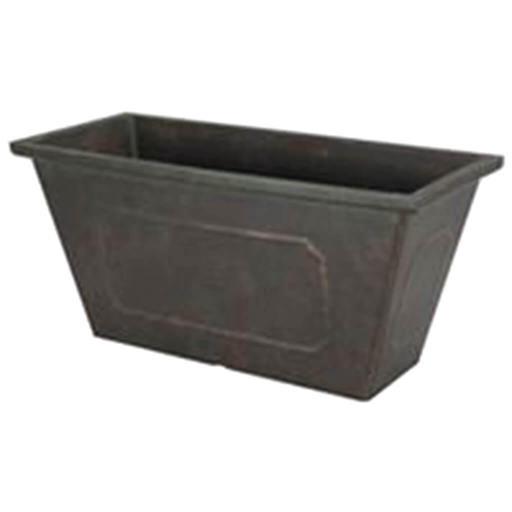 Resin Metallic Planter, 19in X 8in