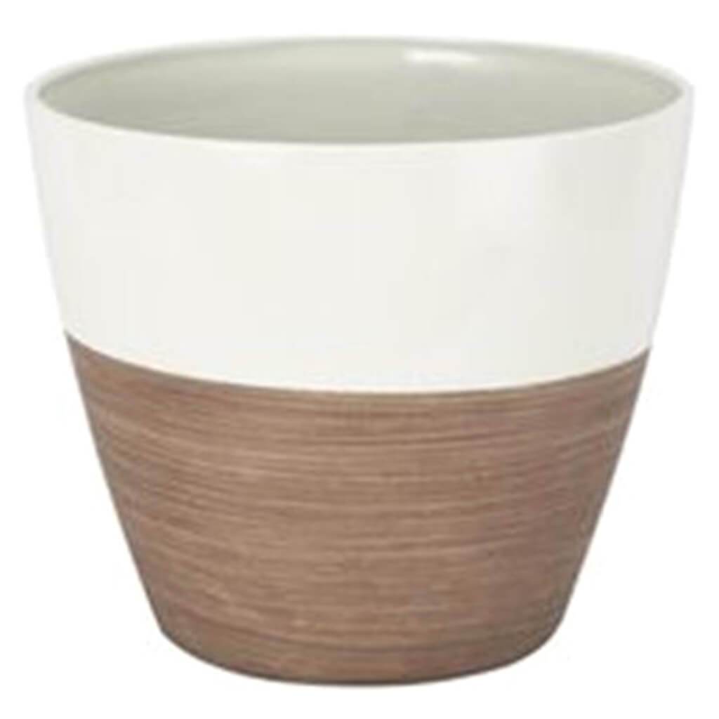 Resin Planter Round Ivory, 8in