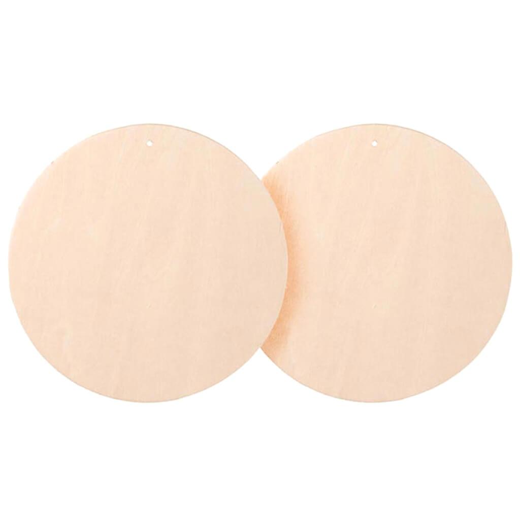 Cutout Round Unfinwood 2pc 3in