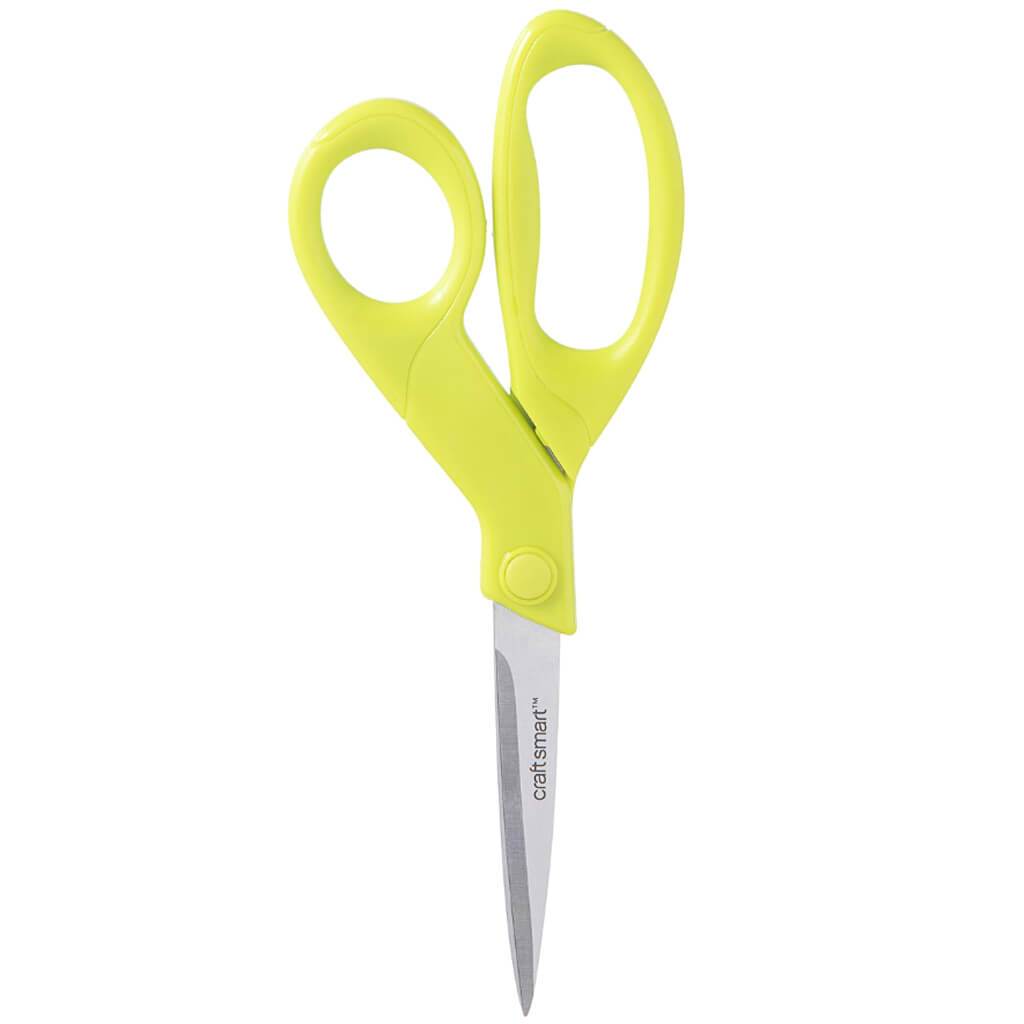 Straight Blade Scissor Green Handle 8in