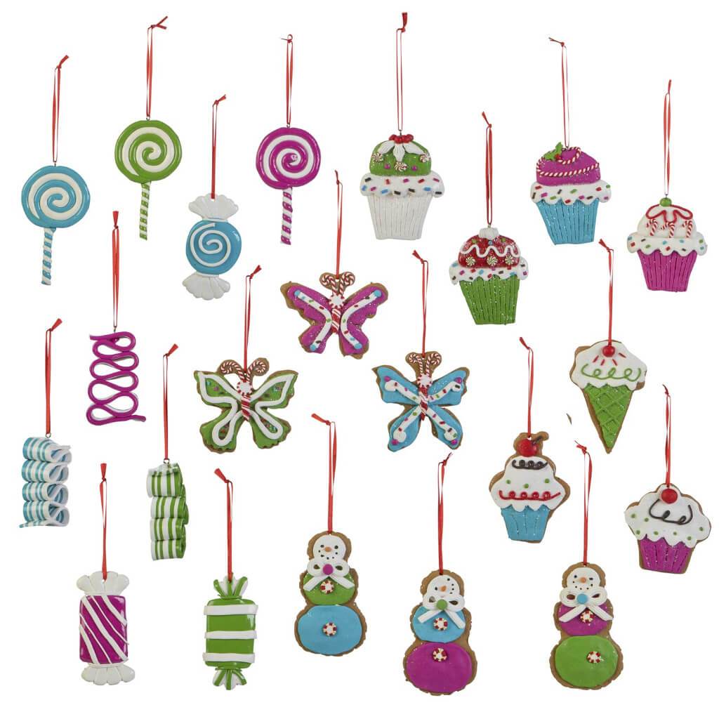 Claydough Ornament Candy Shop Brights, 3 in 22 Assorted Styles