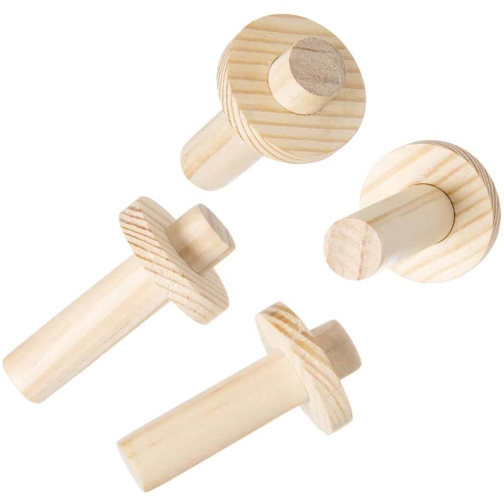 Wooden Dowel: 1.25 x 2.75 Inches, 4 Pieces