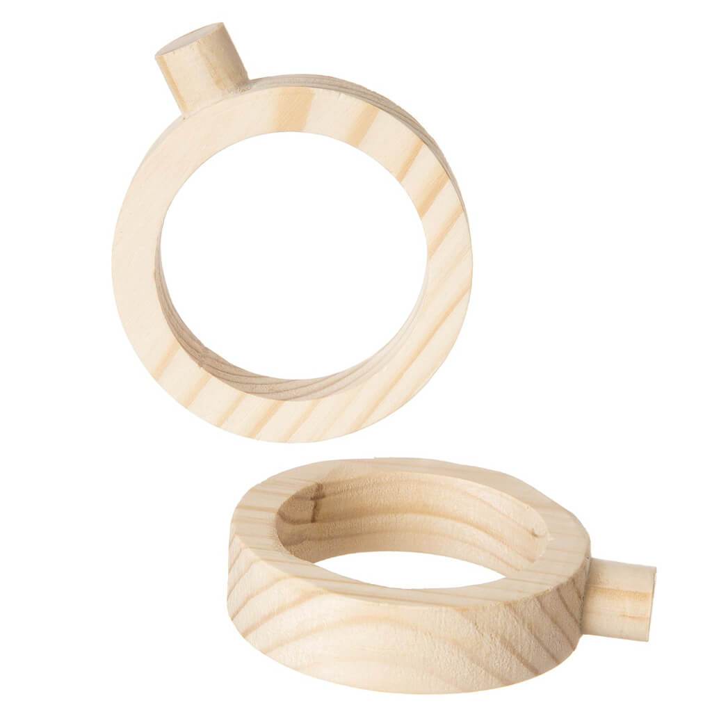 Wooden Peg Circle: 3 Inches, 2 Pieces