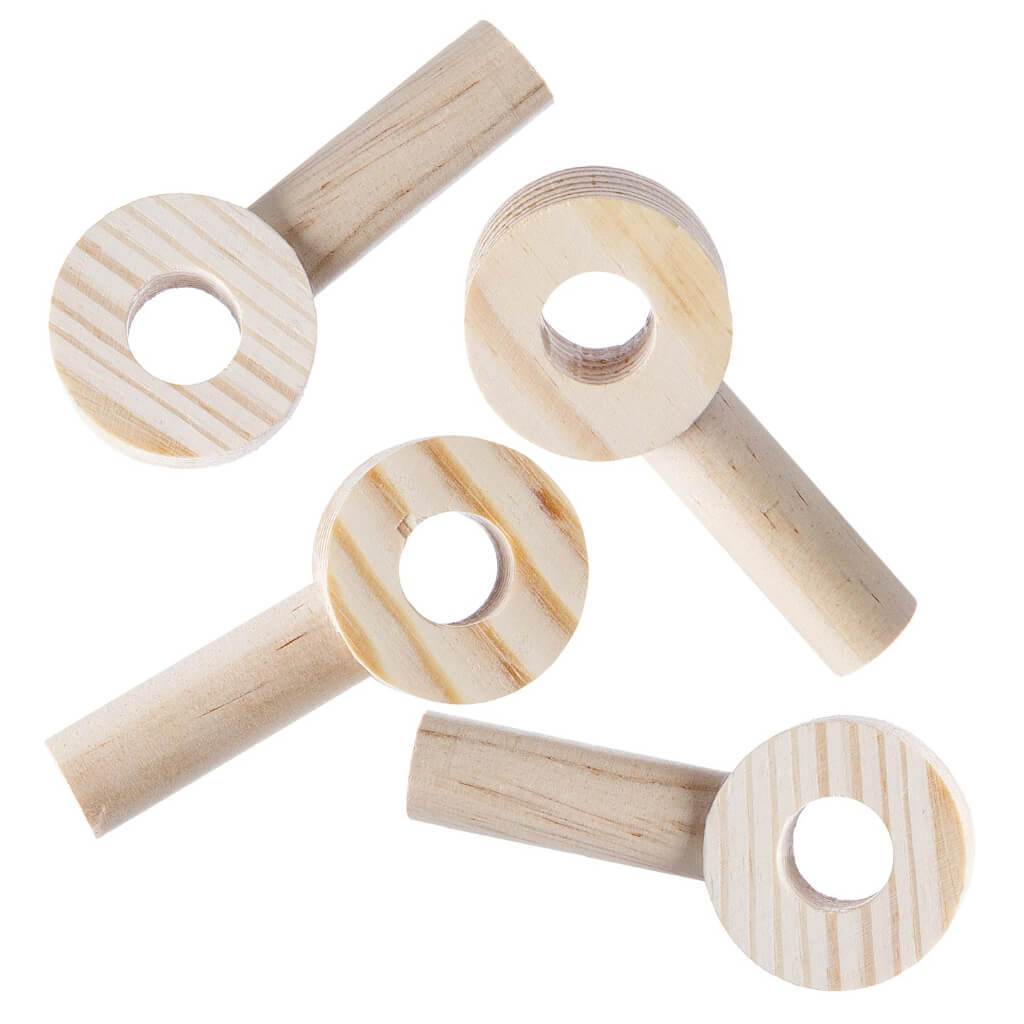 Wooden Peg Circle: 1.38 x 3 Inches, 4 Pieces