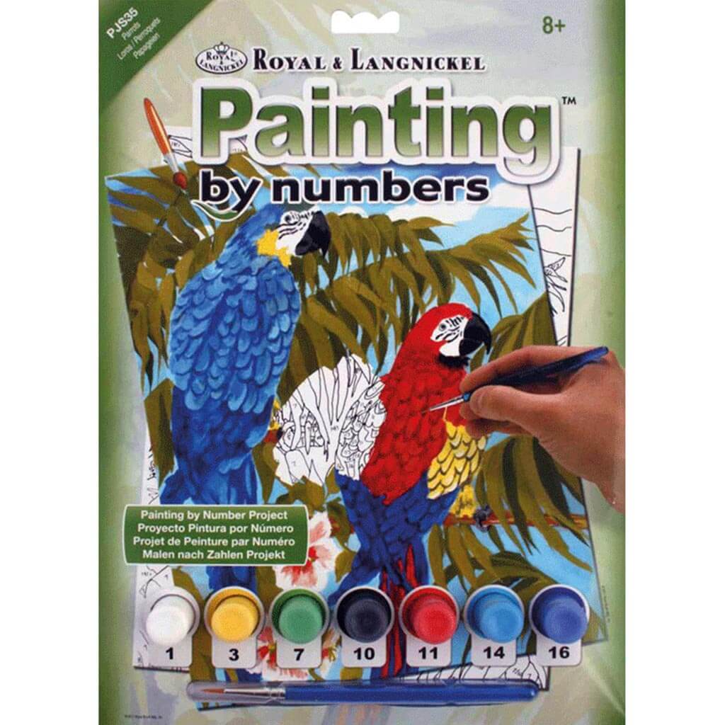 Paint By Number Junior Small Parrots