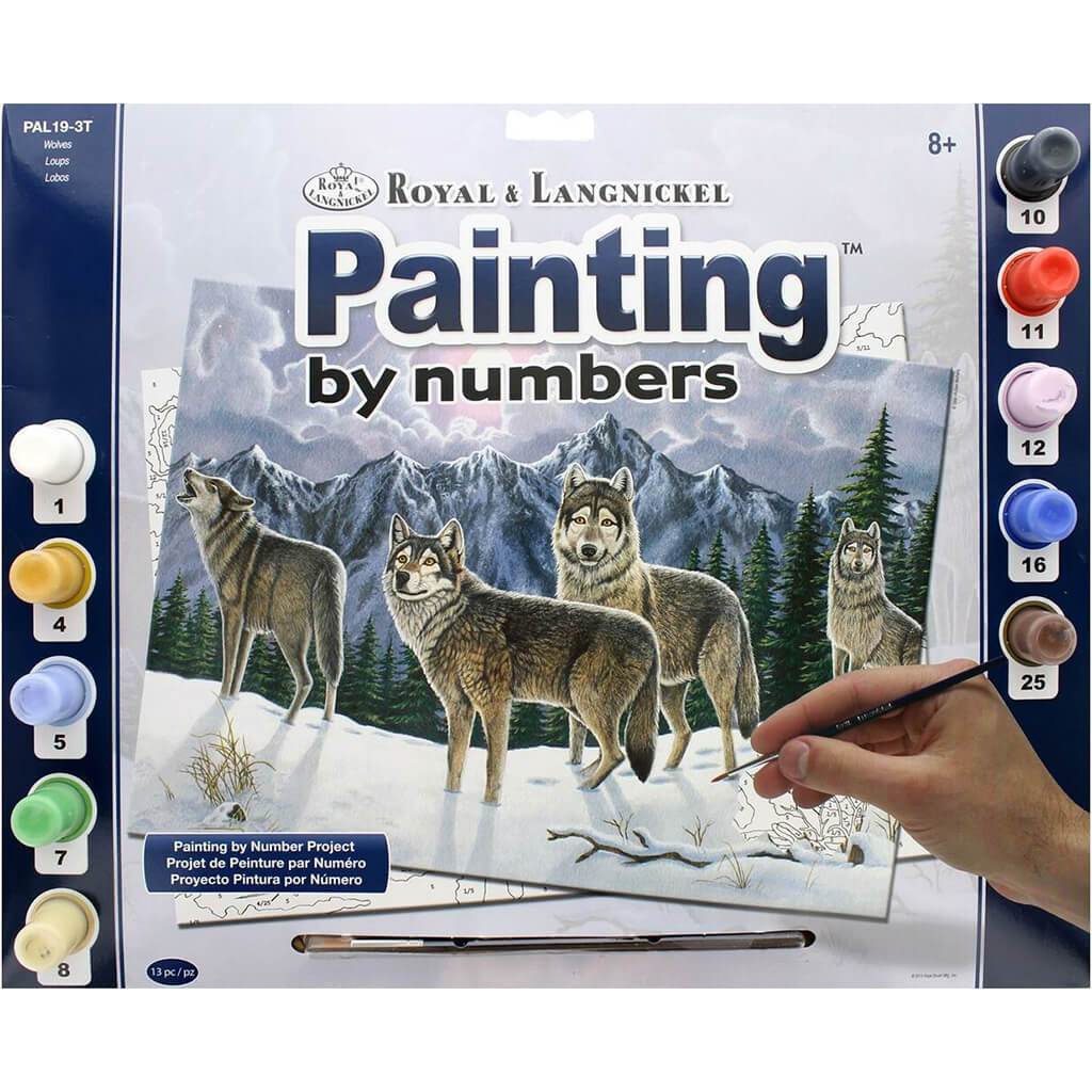 Painting By Numbers Adult Large Wolves