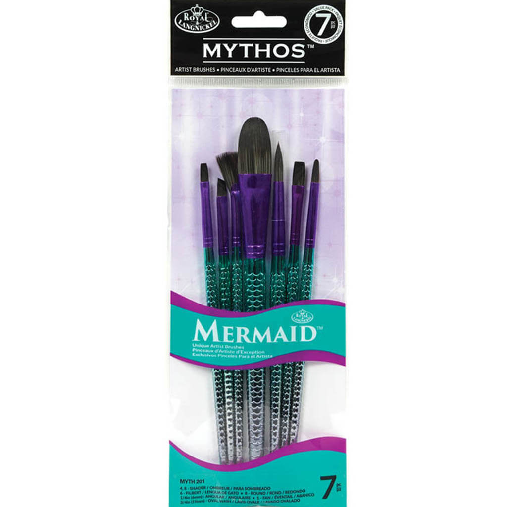 Mythos Mermaid Black Taklon Brush Set of 7