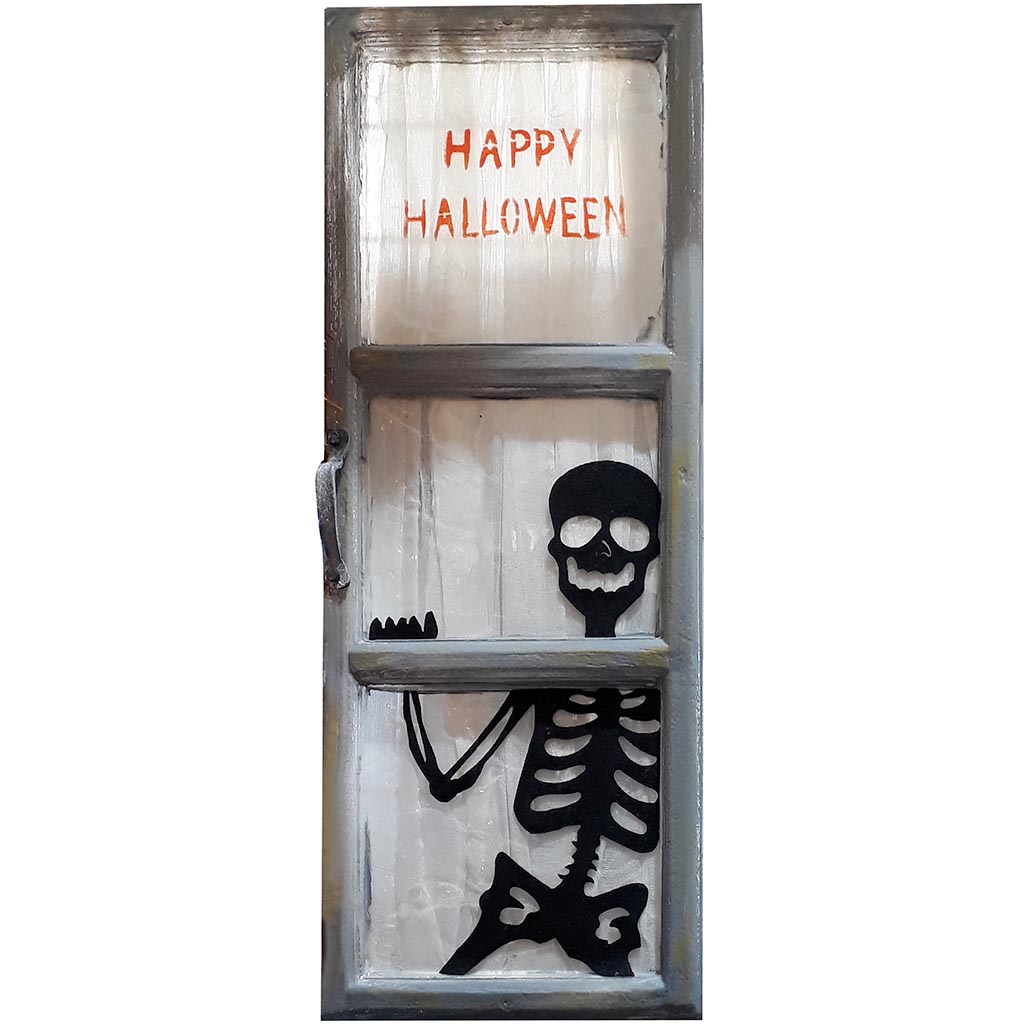 Window with Skeleton Lights Up