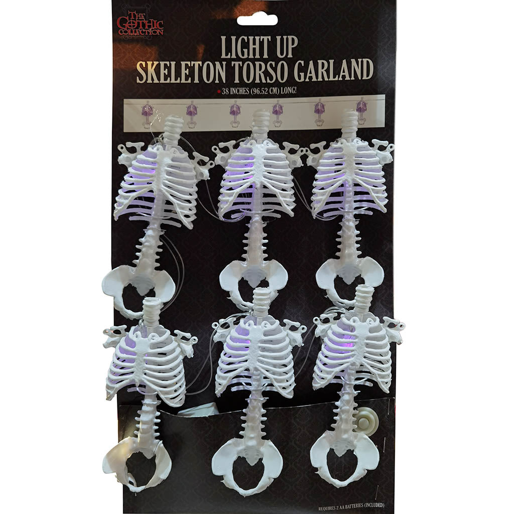 Light Up Skeleton Torso Garland