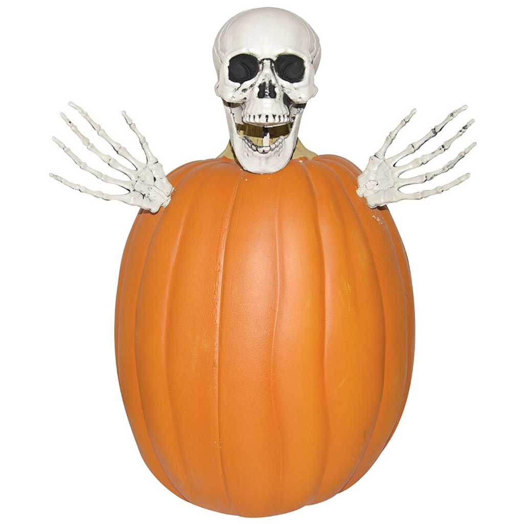 Pumpkin Push Skeleton, White