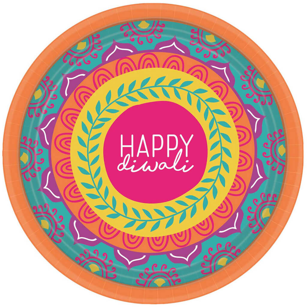 Diwali Paper Plates 8pcs