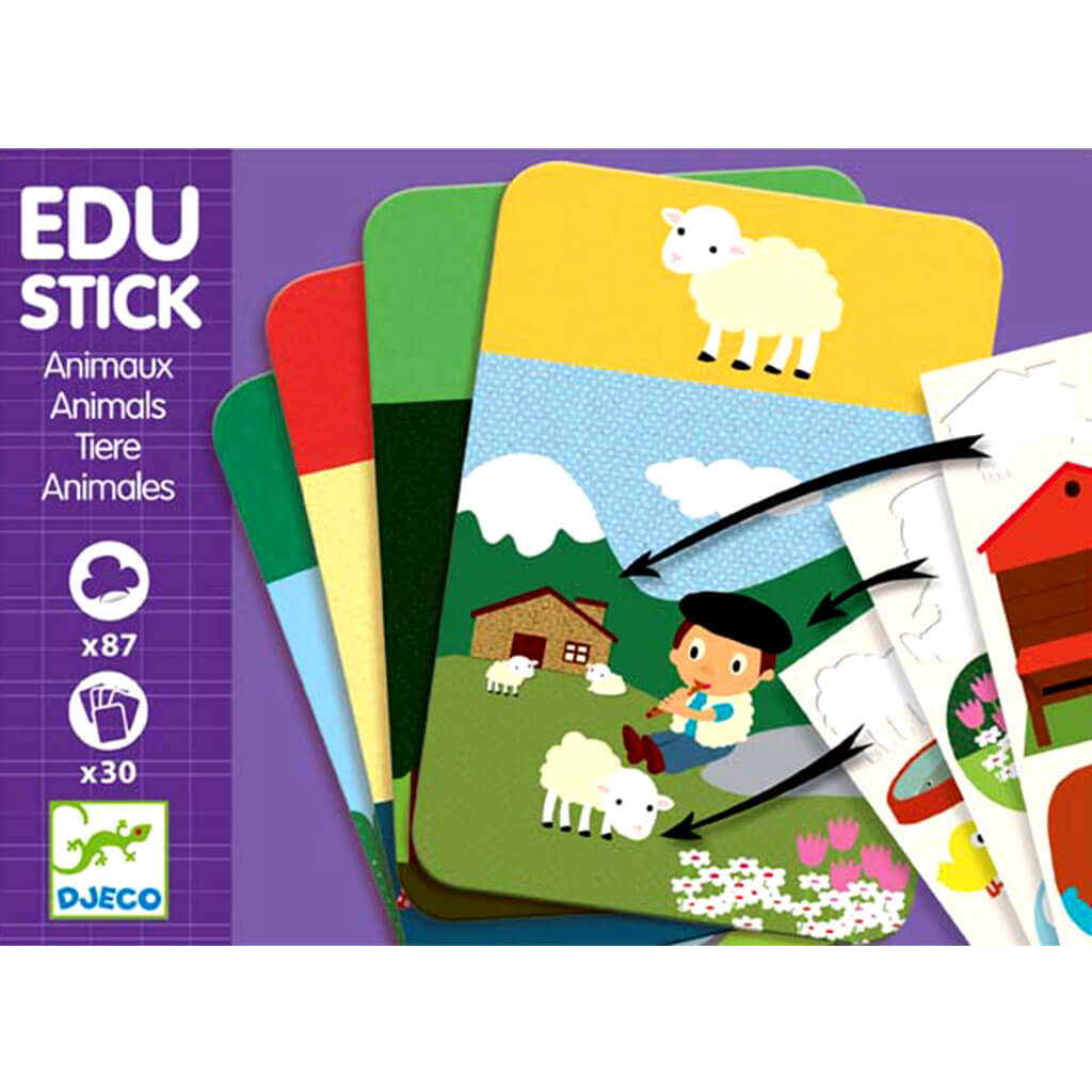 Educational Game Edu Stick Animal Sticker