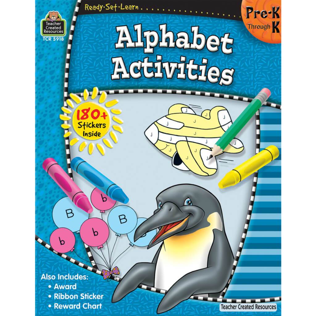 Ready-Set-Learn Alphabet Activities Book Grade Prek-K 