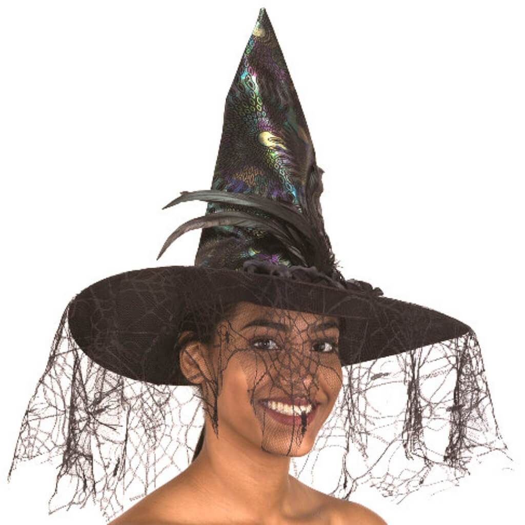 Iridescent Witch Hat W/ Black