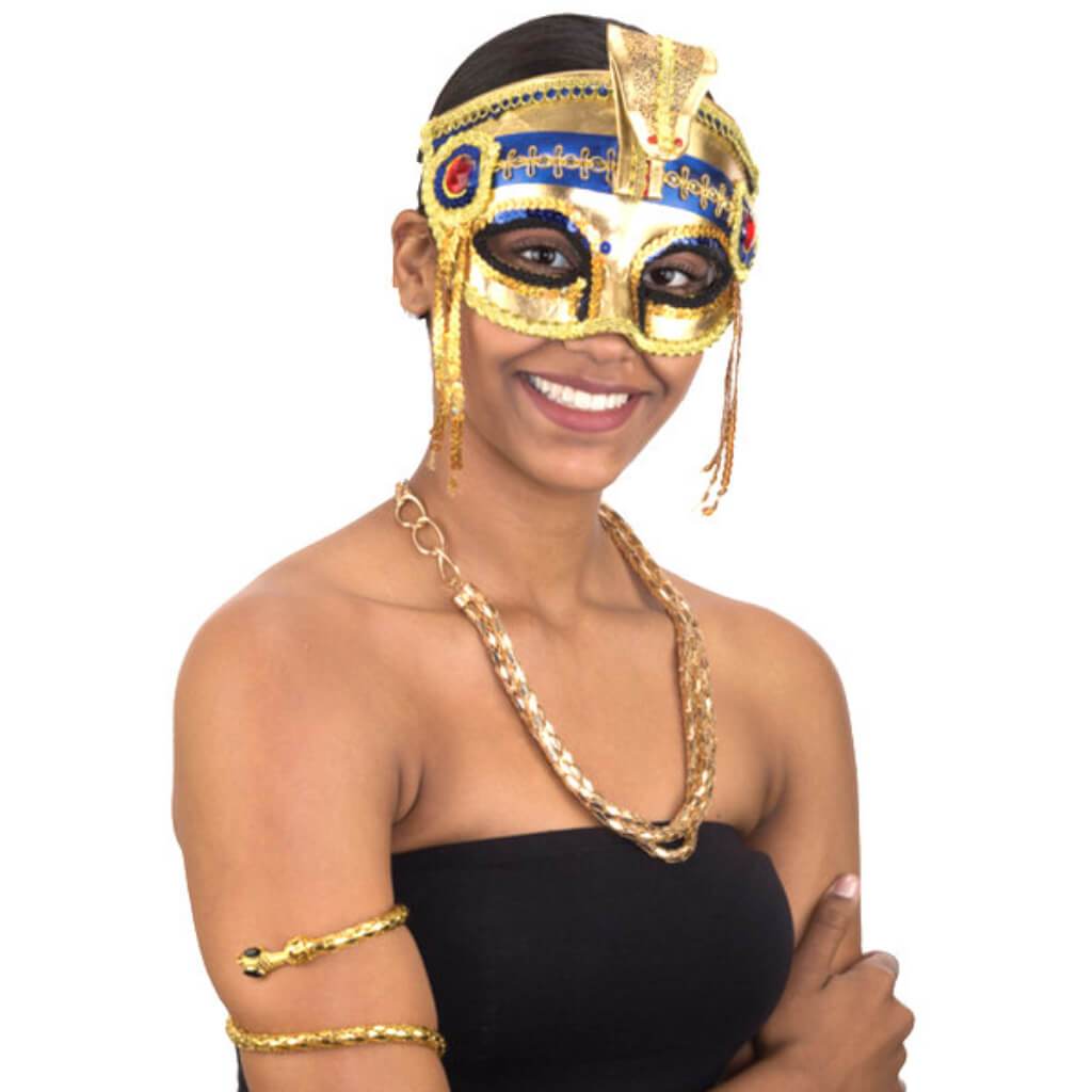 Egyptian Queen Set 3Pc Mask, Necklace, Bracelet