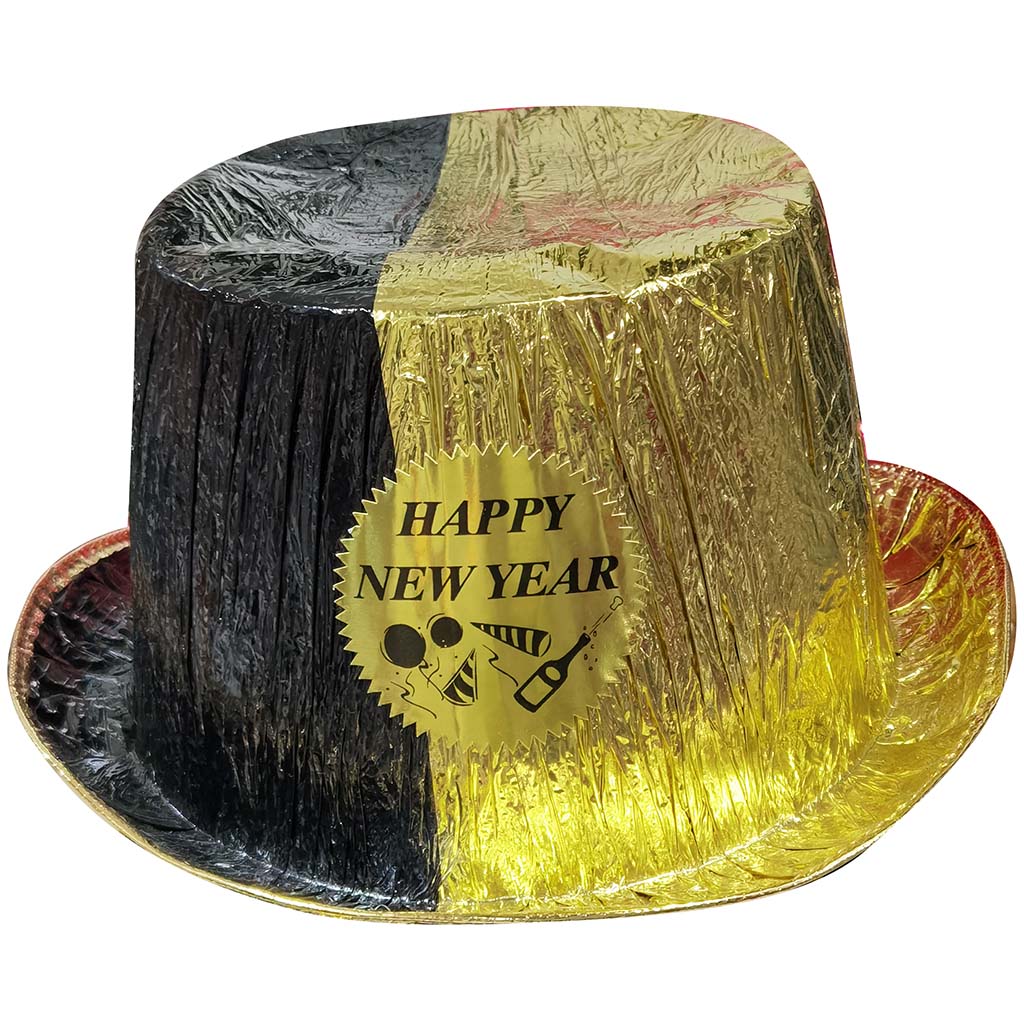 Two Tone Top Hat Black/Gold