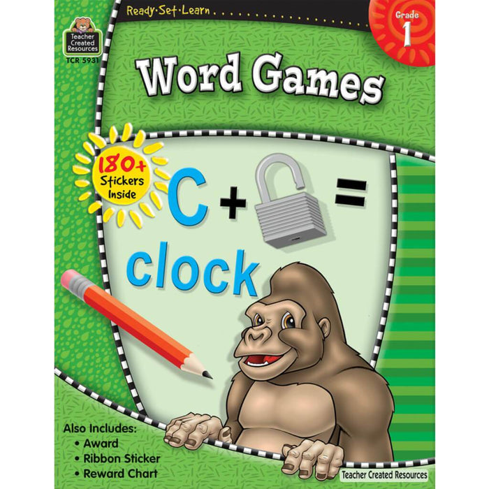Ready-Set-Learn Word Games Book Grade 1 