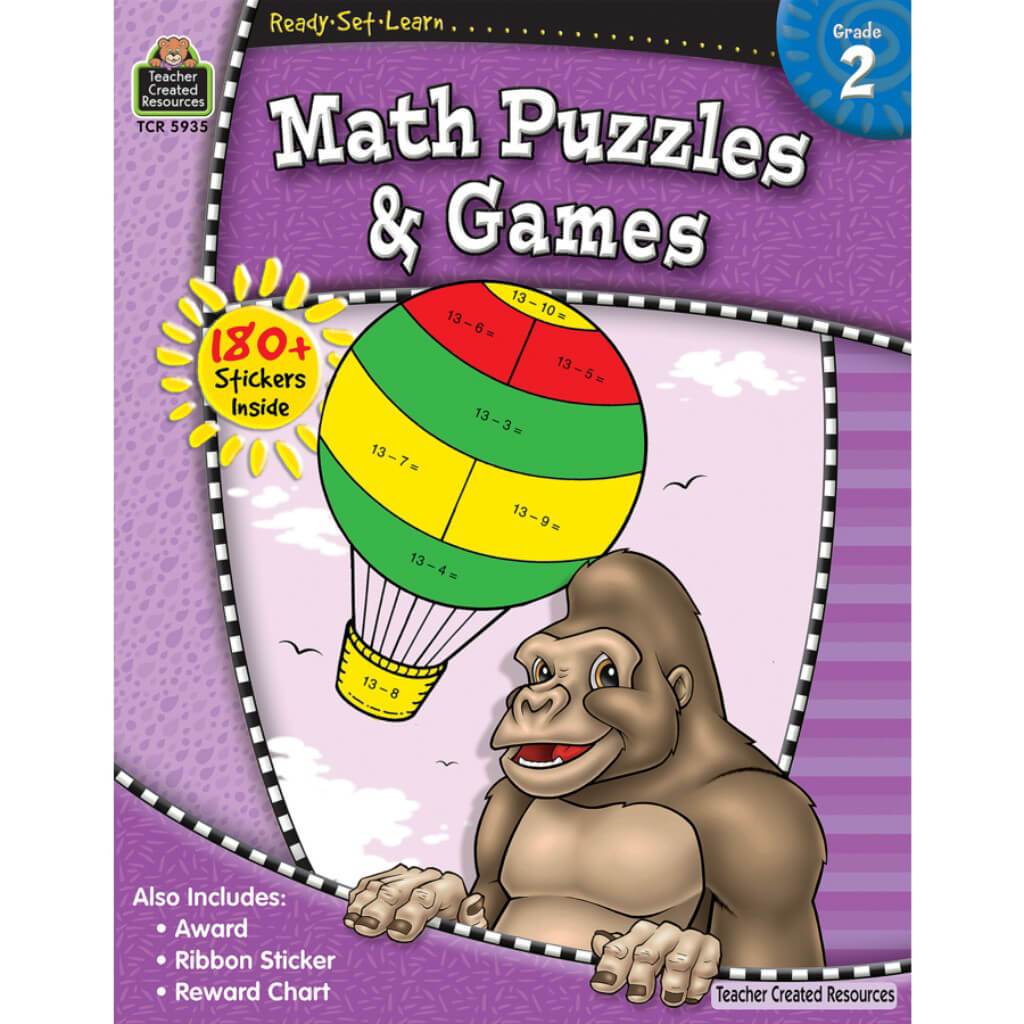 Ready-Set-Learn Math Puzzle &amp; Games Grade 2