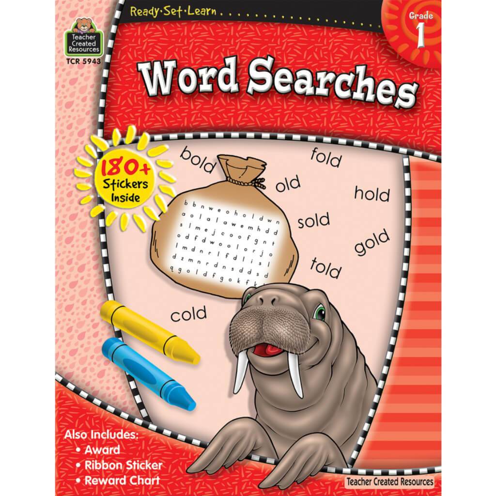 Ready-Set-Learn Word Searches Book Grade 1 