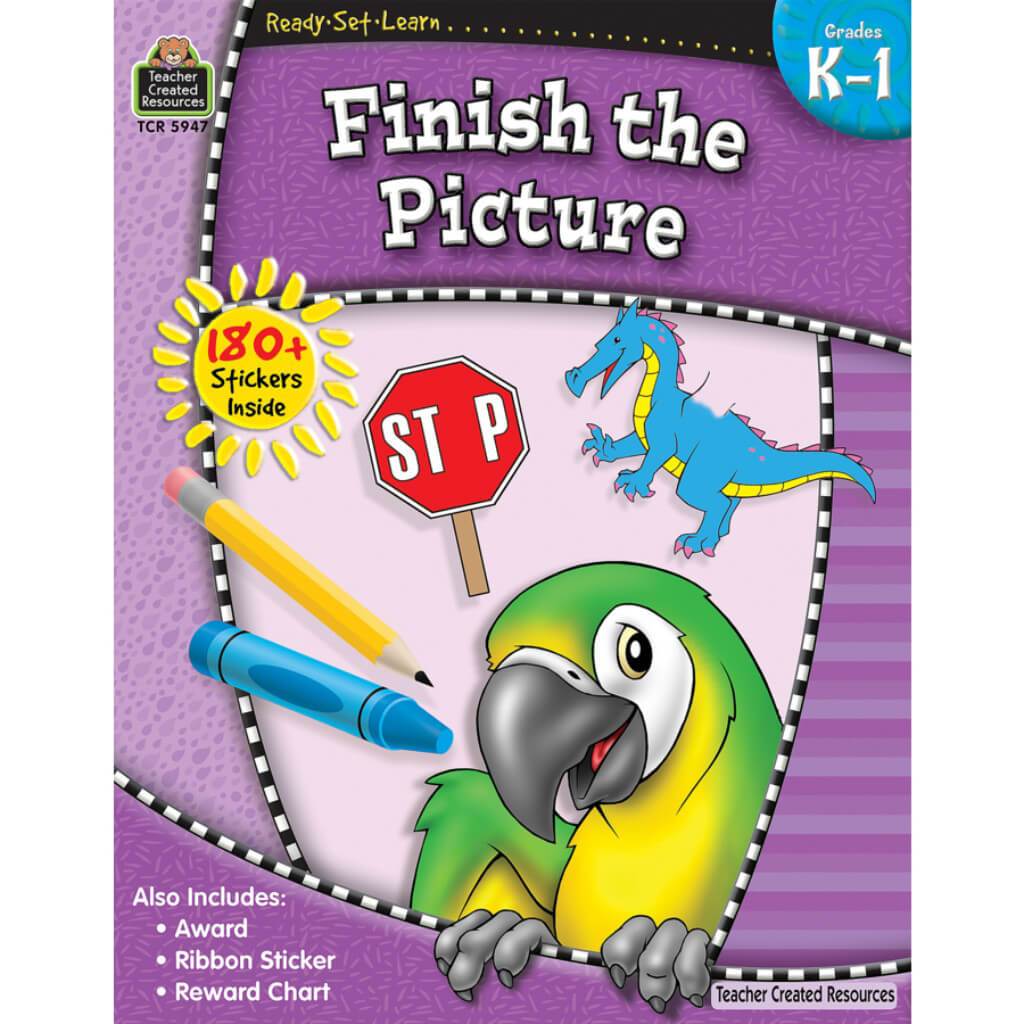 Ready-Set-Learn Finish The Picture Book Grade K-1 