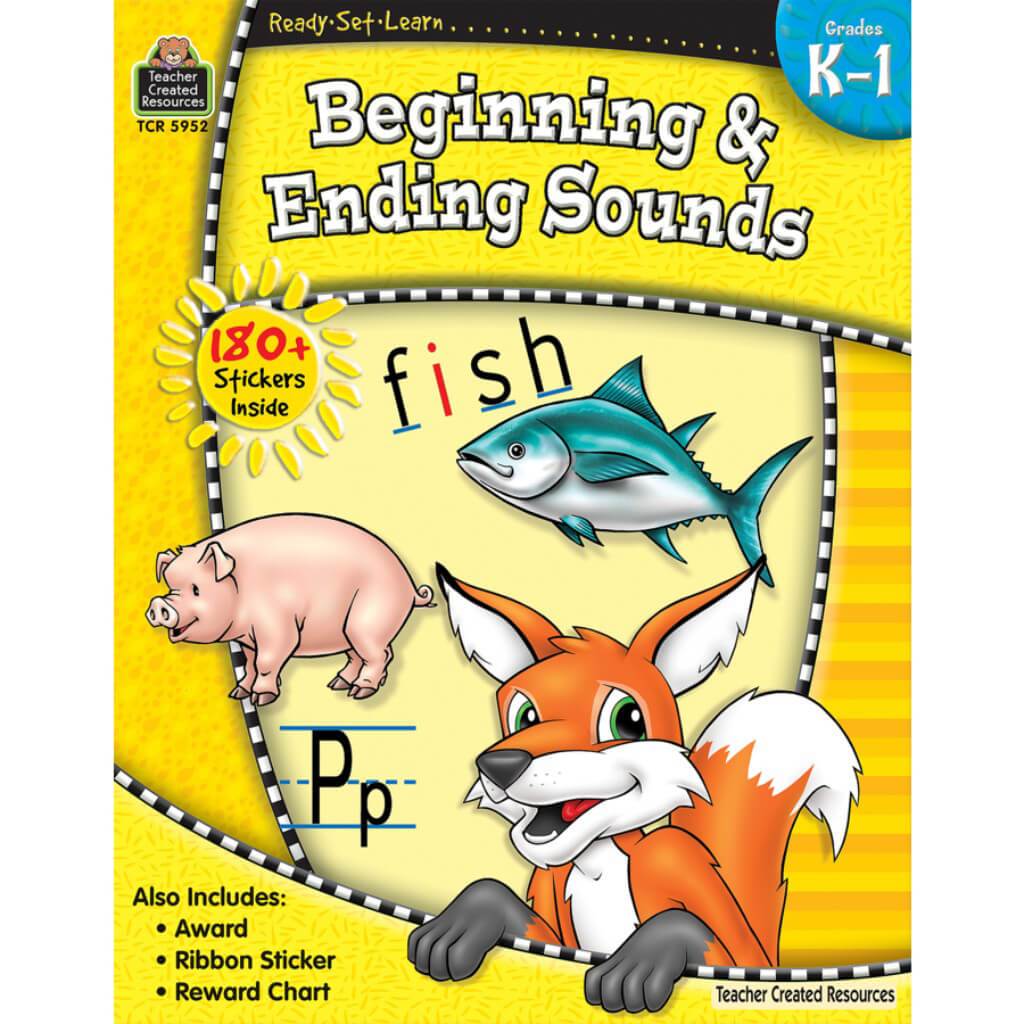 Ready-Set-Learn Beginning &amp; Ending Sound Book Grade K-1 