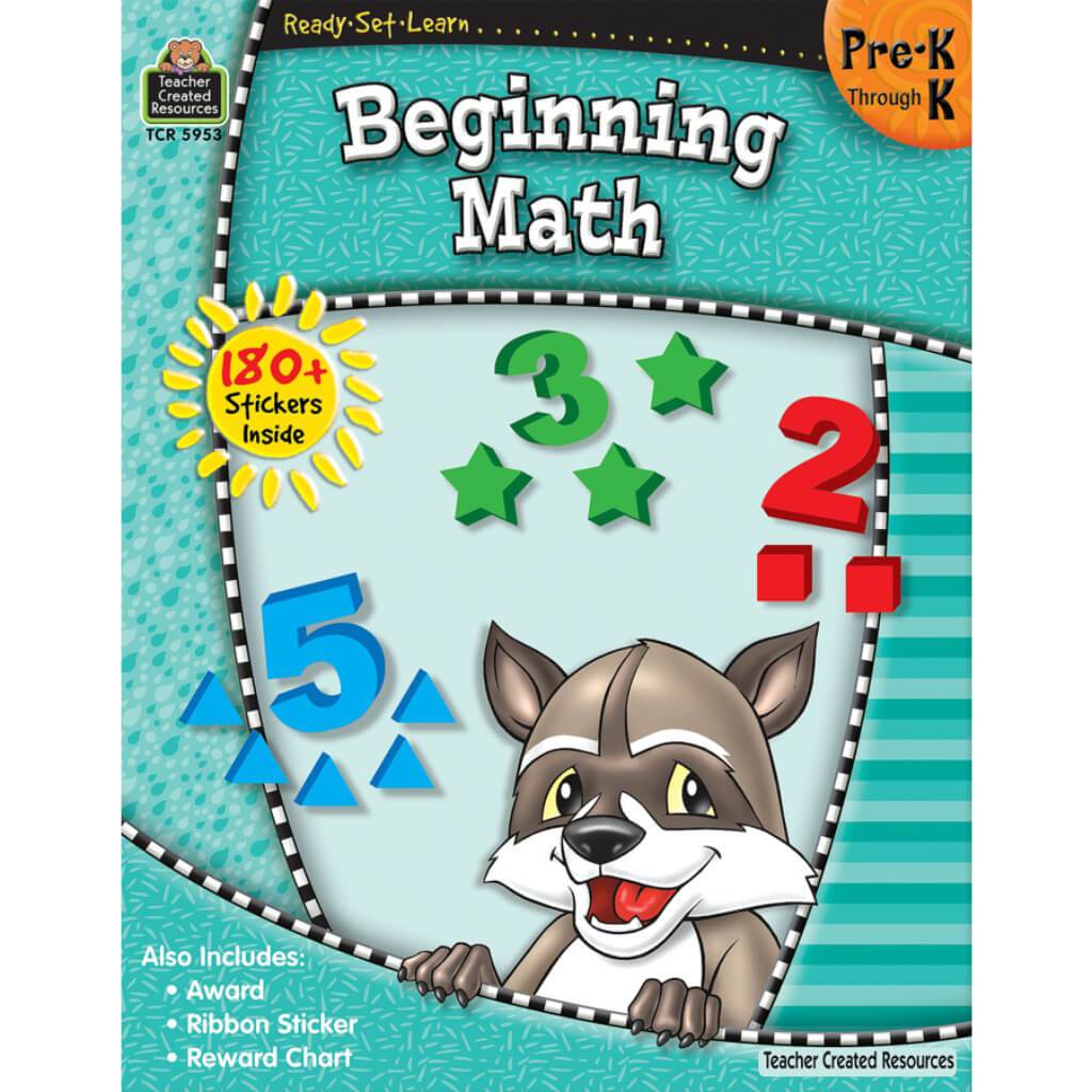 Ready-Set-Learn Beginning Math Book Grade Pre-K 