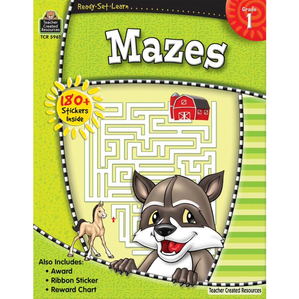 Ready-Set-Learn Mazes Book Grade 1 