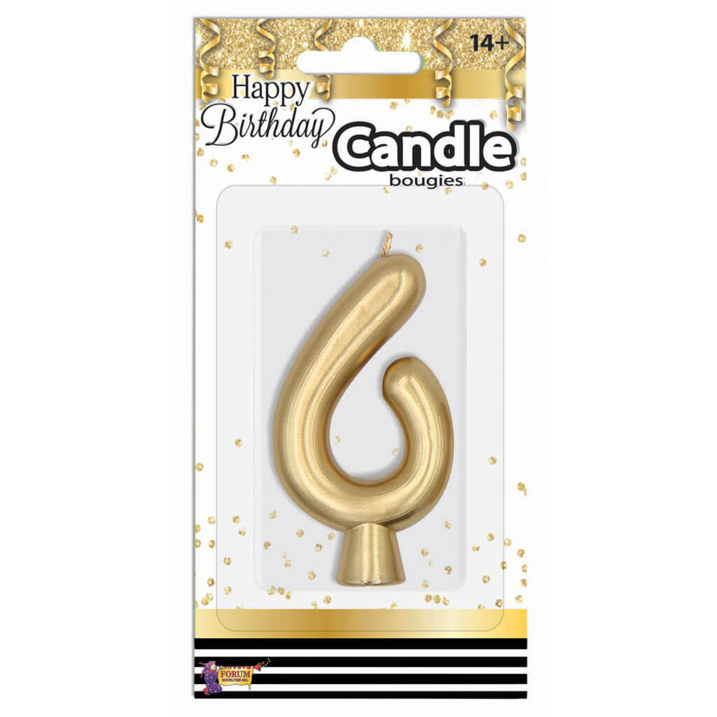 Number Candle Gold Metallic-6