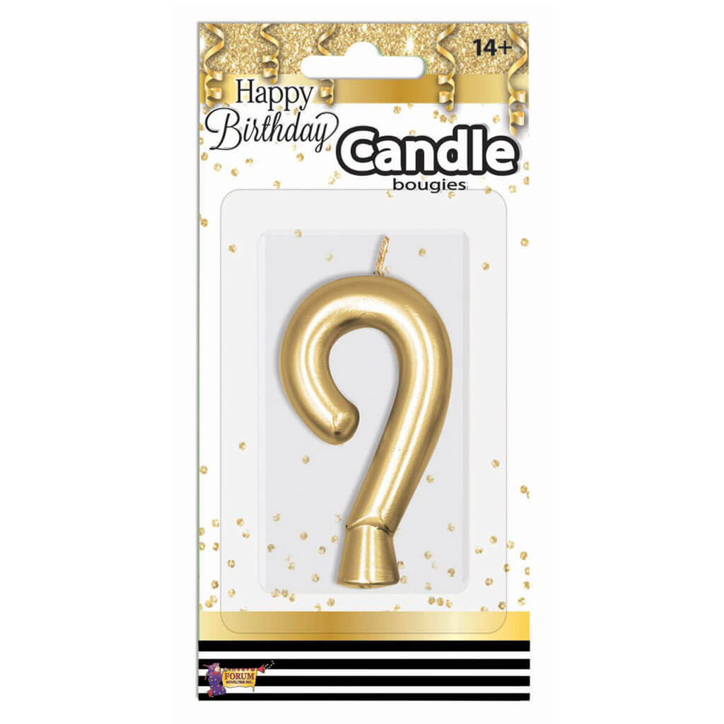 Number Candle Gold Metallic-9