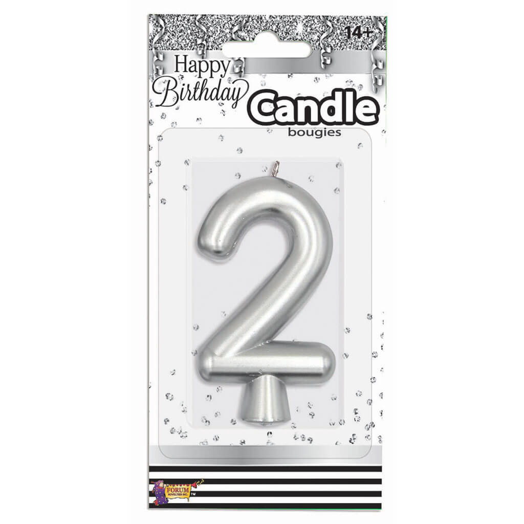 Number Candle Silver Metal-2