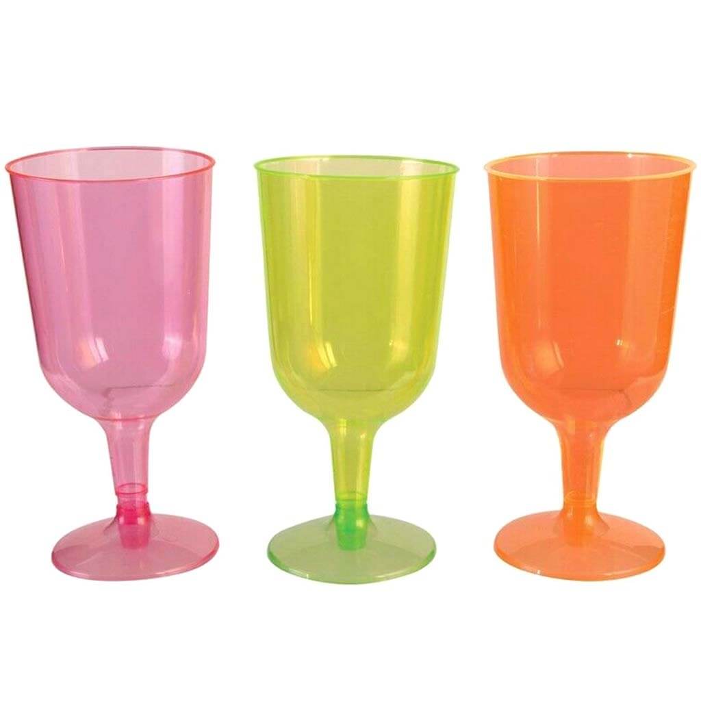 Luau Flourescent Wine Glass