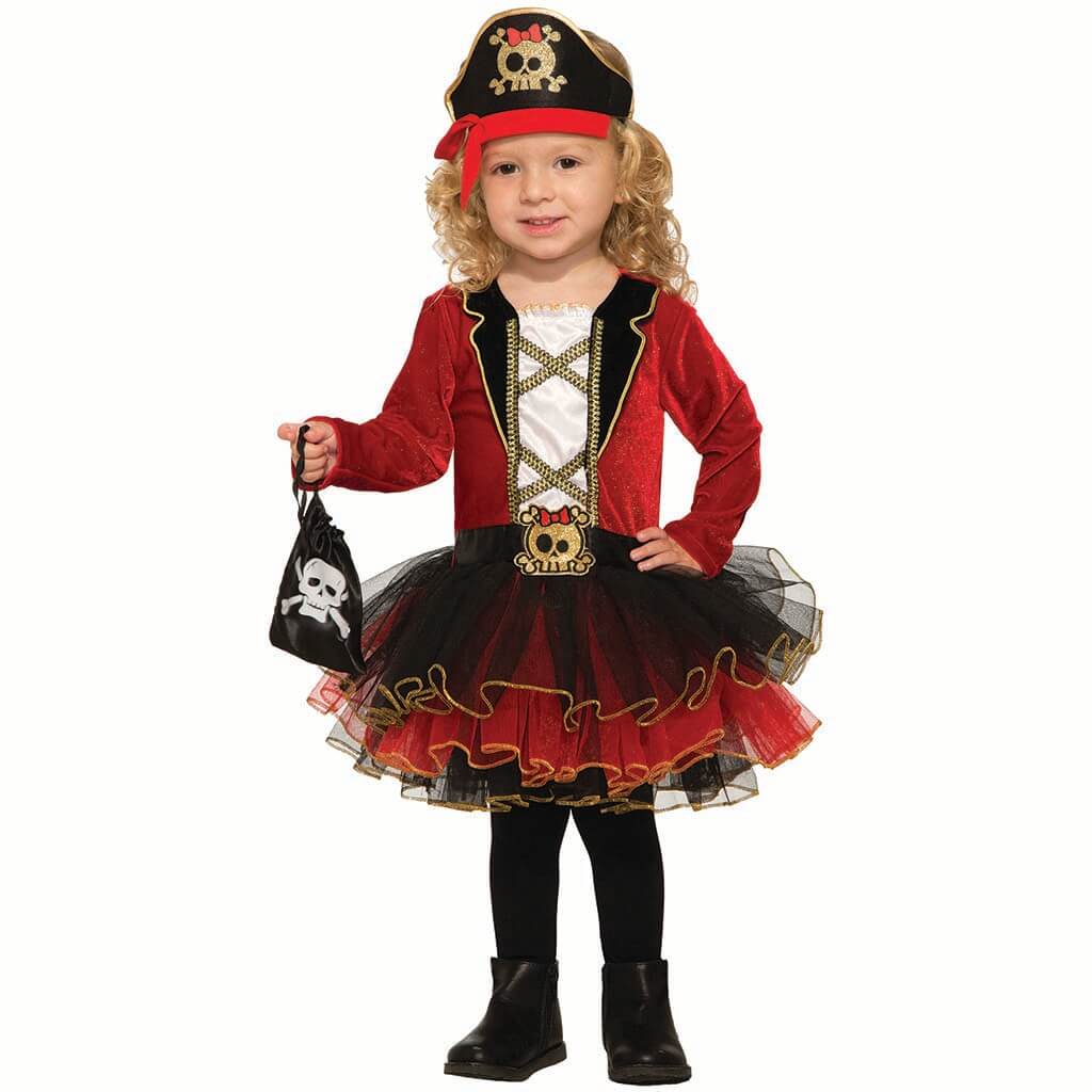 Deluxe Pirate Girl Costume 2-4 Toddler