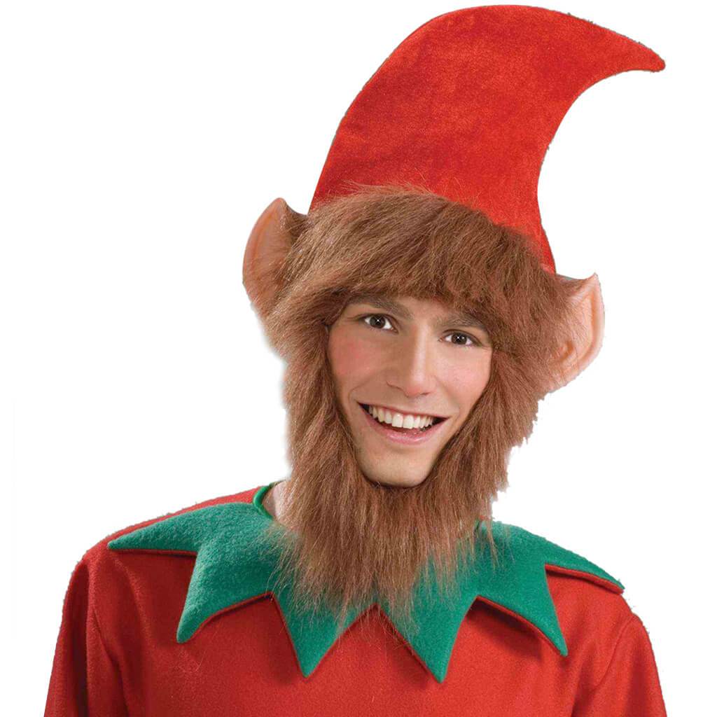 Elf Hat with Ears, Hair and Beard