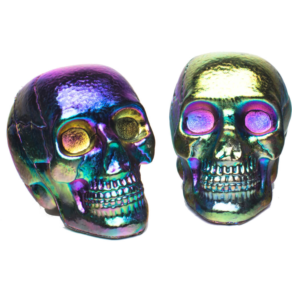 Oil Slick Mini Skulls in Mesh Bag