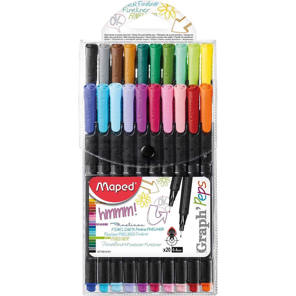 Graph'Peps Fineliner Pen Set, 20pc