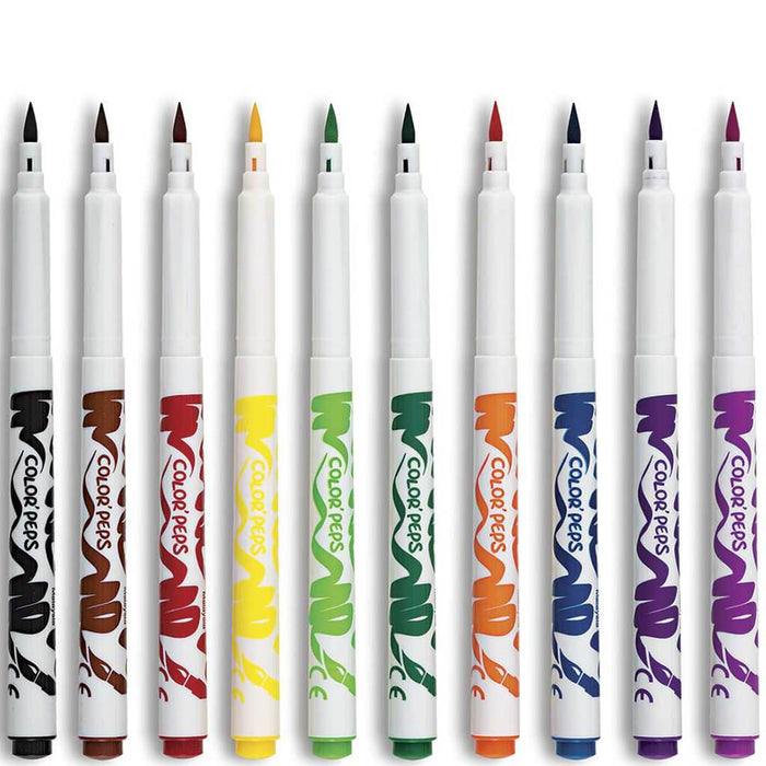 Color 'Peps Brush Tip Markers Assorted Colors, 10pc