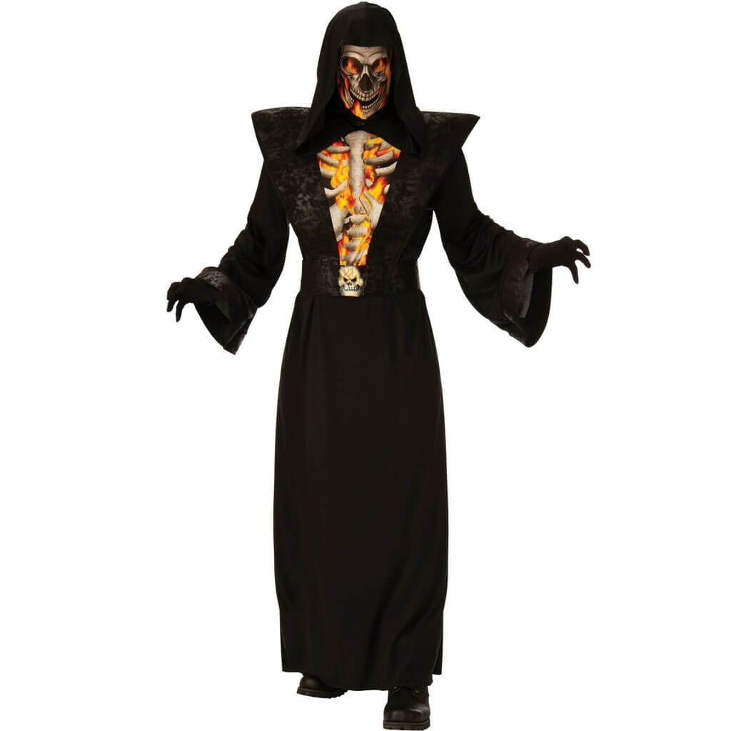 Fiery Skeleton Costume XLarge