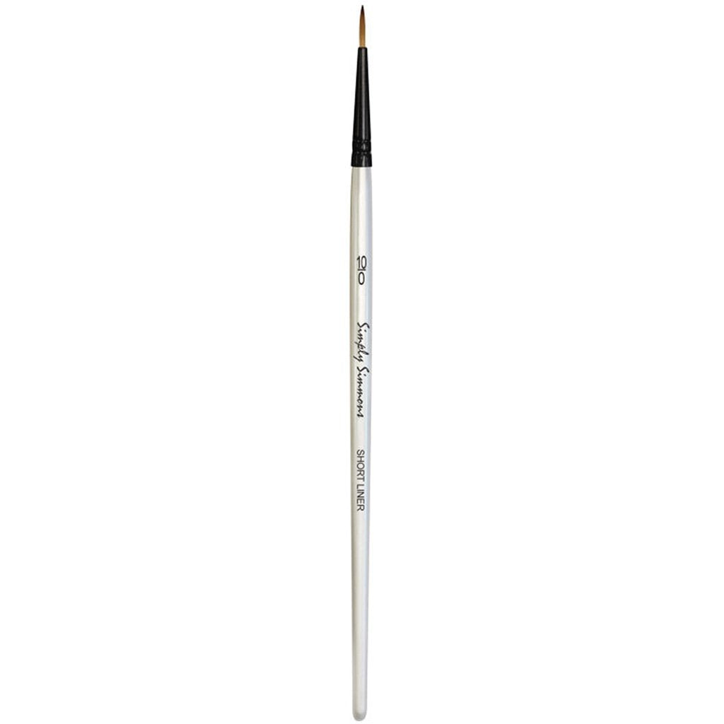 Simply Simmons Short Handle Brushes Short Liner 10/0in