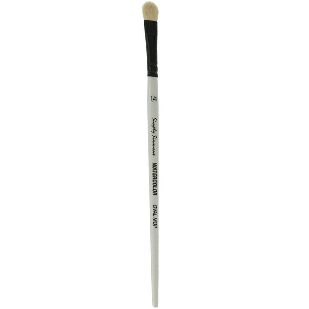 Simply Simmons Watercolor Brushes Oval White Goat