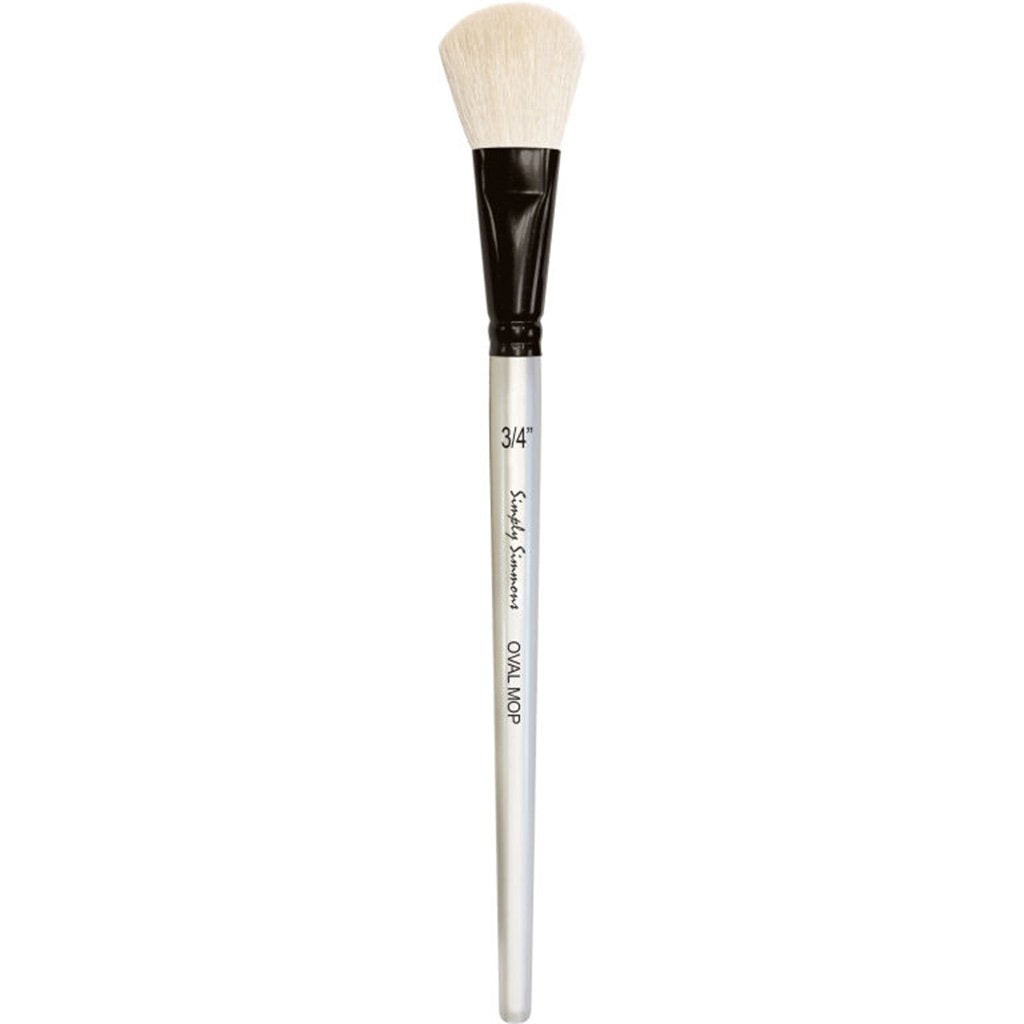 Simply Simmons Watercolor Brushes Oval White Goat