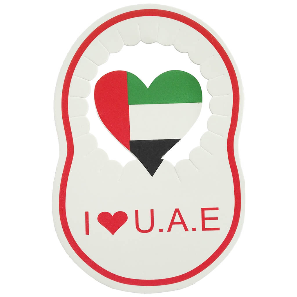 UAE Visor with UAE Flag Heart Shape