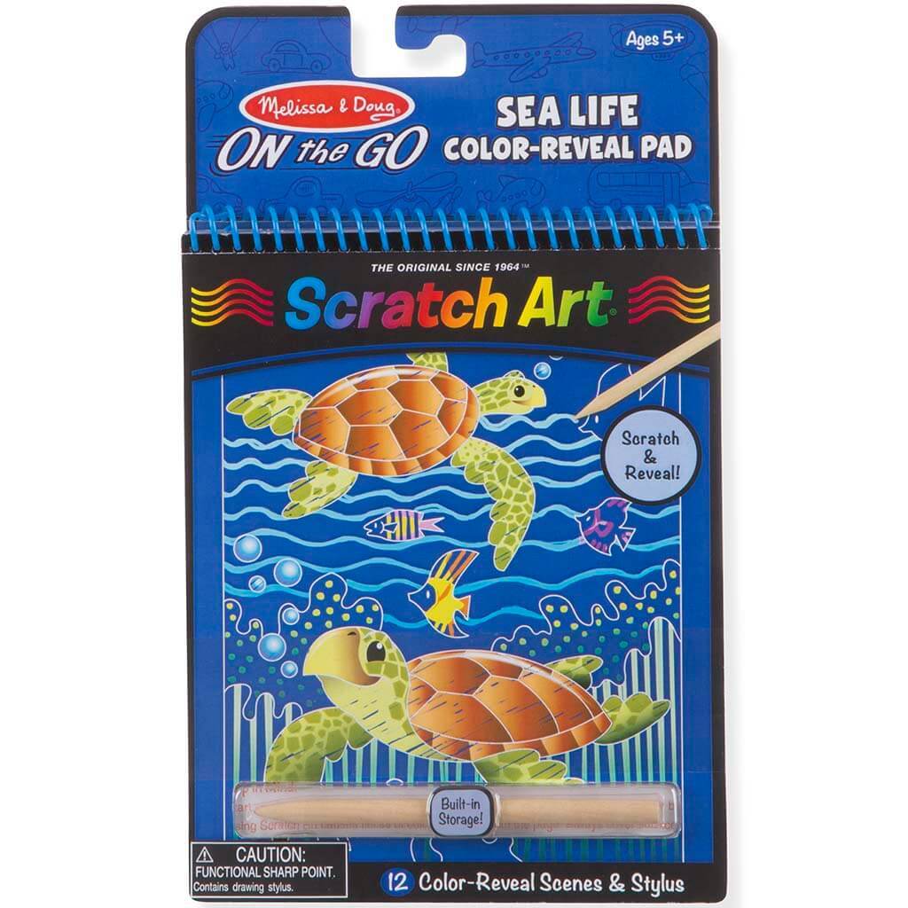 On the Go Scratch Art Color Reveal Pad - Sea Life