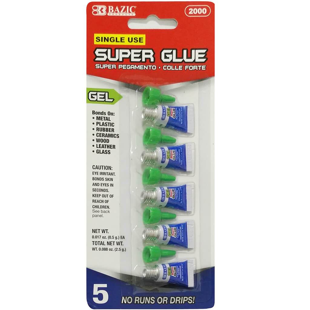 Super Glue Gel 0.5g 5pack