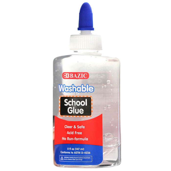 Washable School Glue Clear Color 5oz