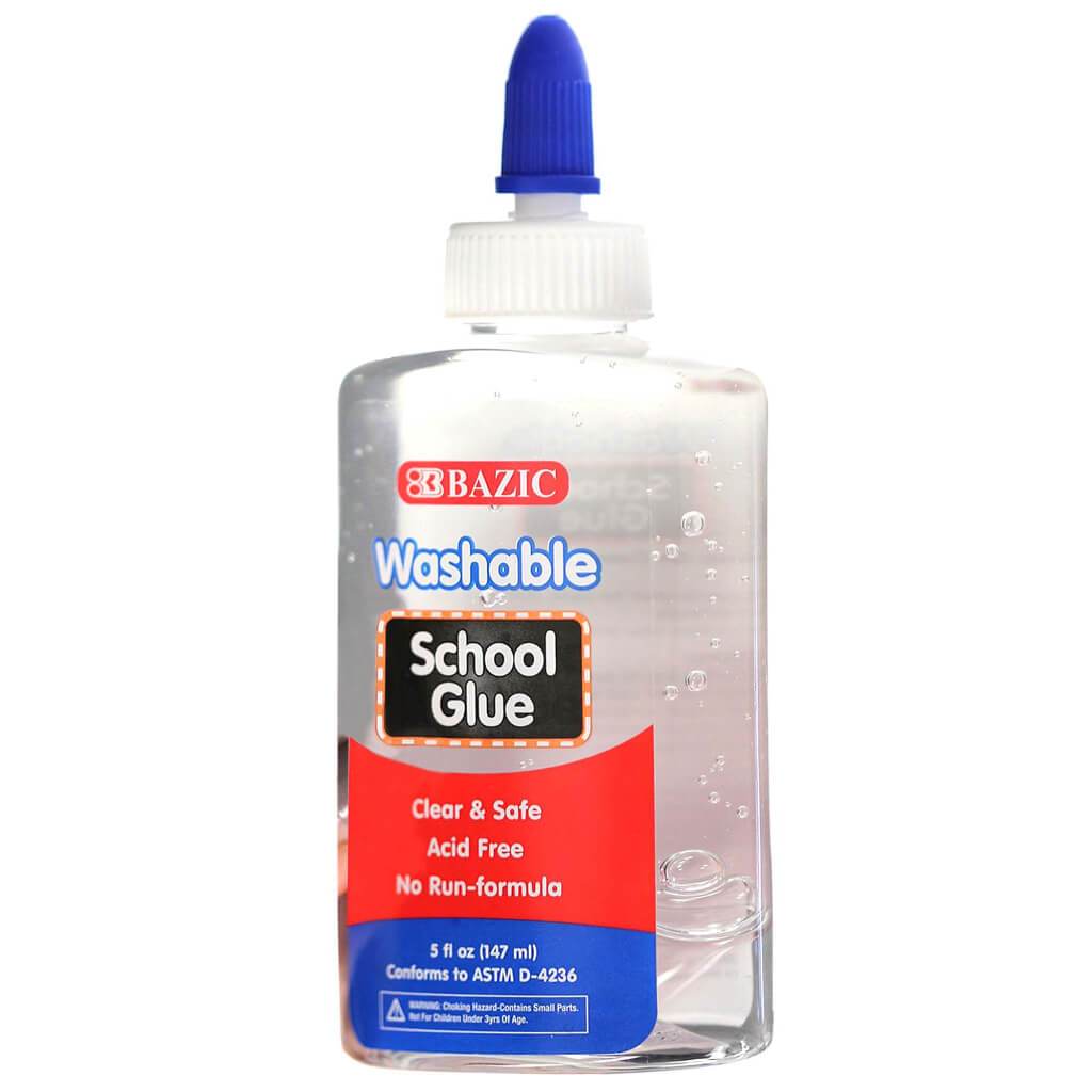 BAZIC 5 FL OZ (147 mL) Washable Clear School Glue Bazic Products