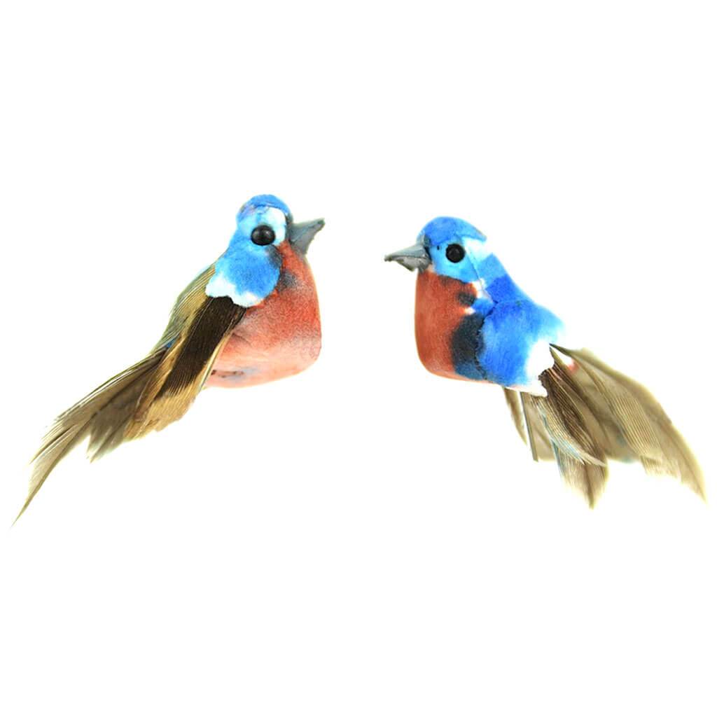 Eastern Blue Bird on Wire 2pc  1.25in