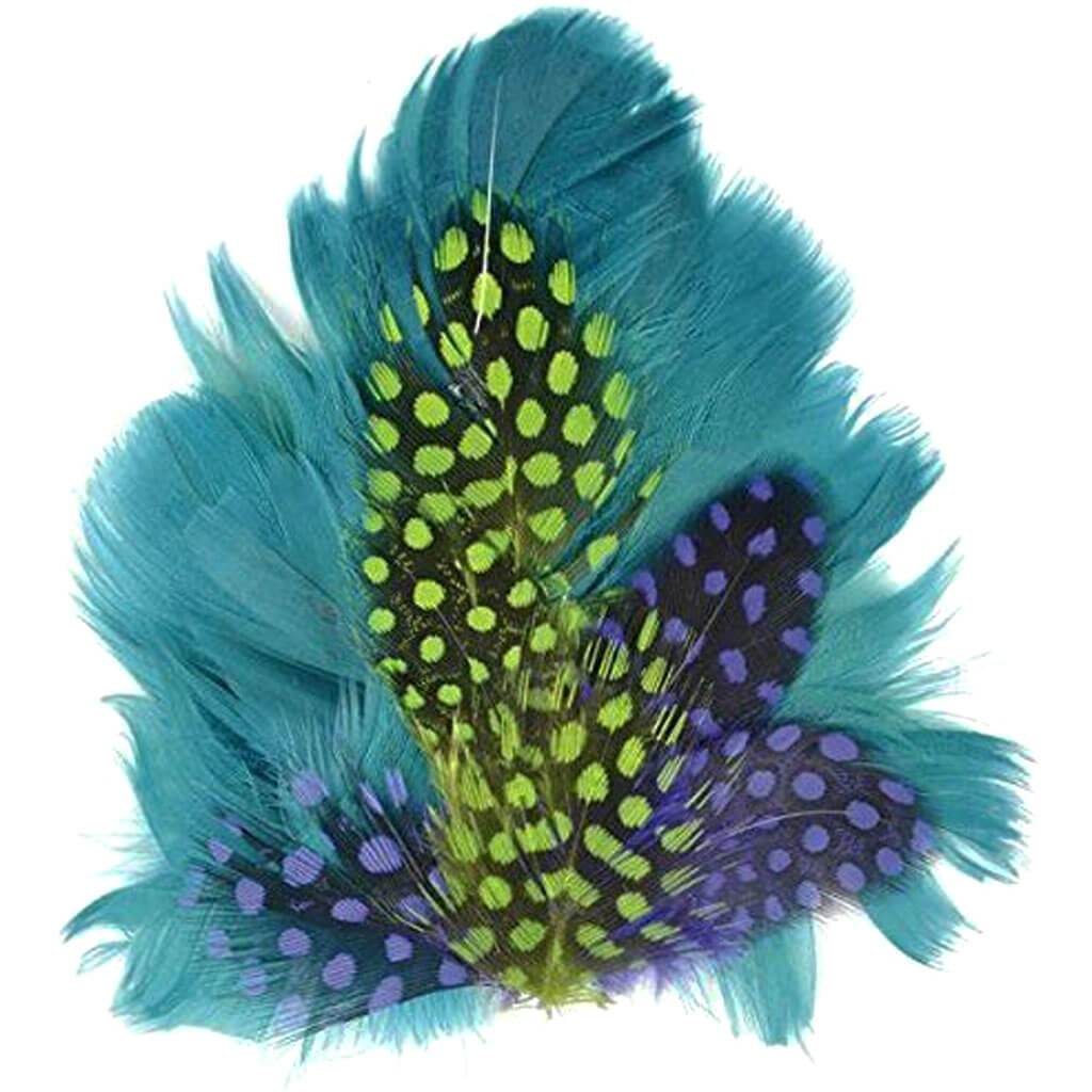 Petite Feather Pad 3.75in x 3.5in Teal Lime Grape