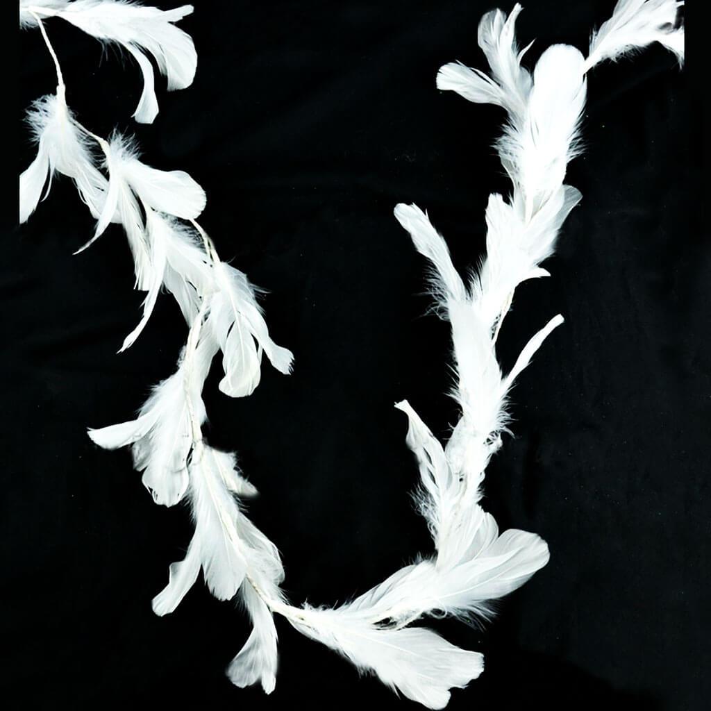 White Goose Feather Garland